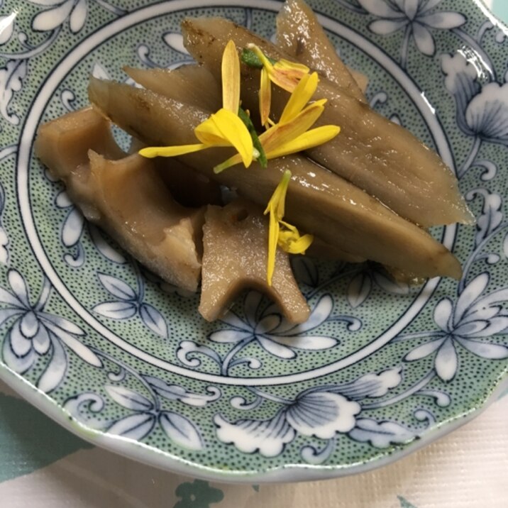 エッグルで彩り(*^^*)細ごぼうと蓮根の煮物☆